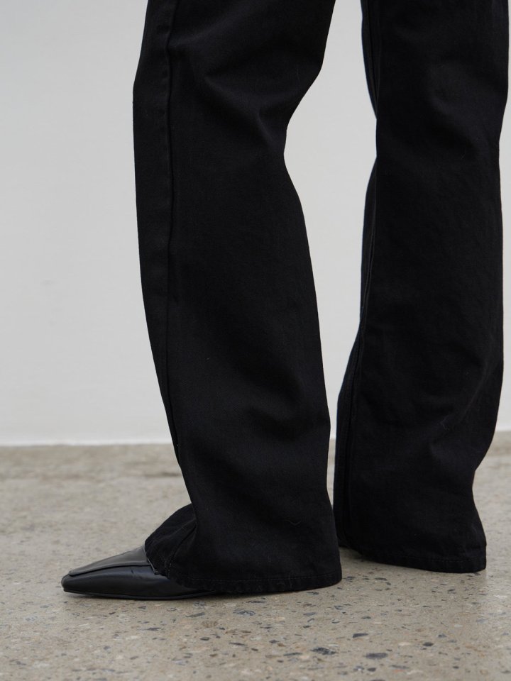 Semi Bootcut Black Jeans by Lenoii for Women - view 12