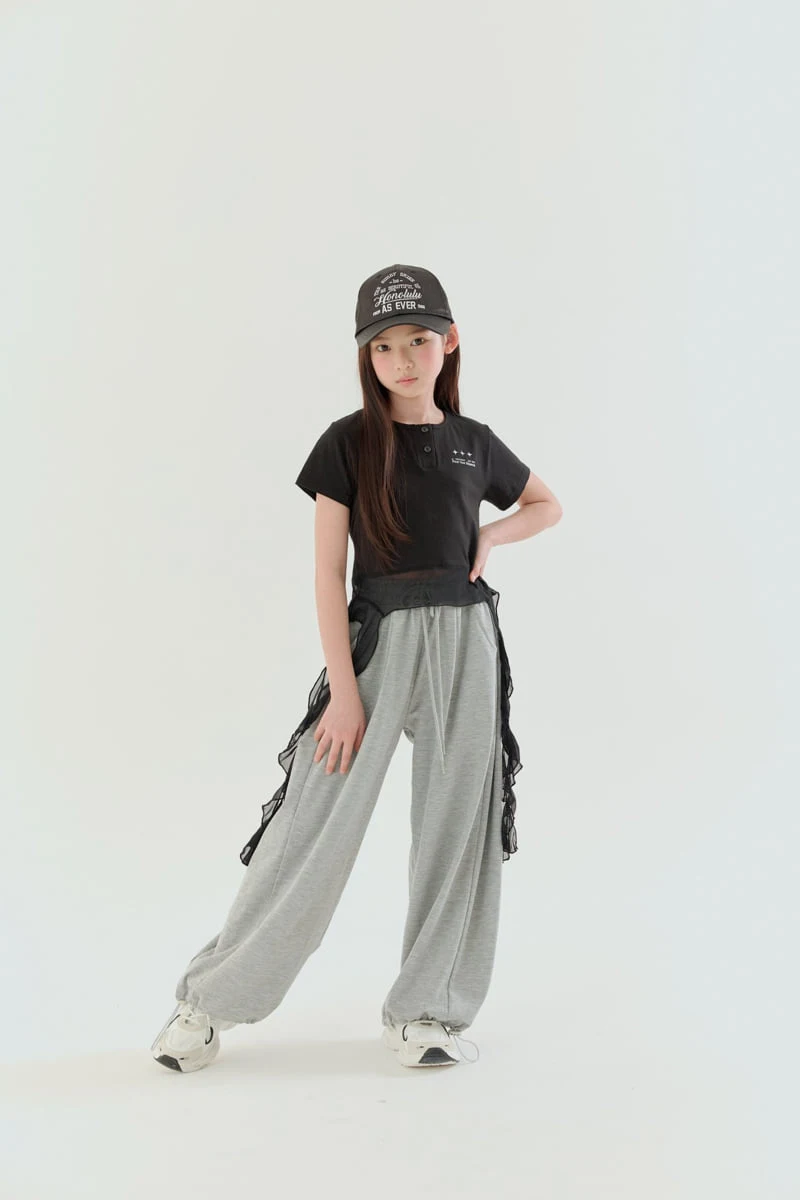 Lilas - Korean Children Fashion - #childrensboutique - Hem Frill Tee - 3