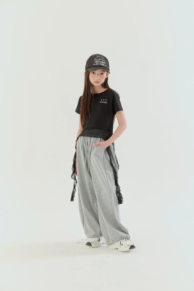 Lilas - Korean Children Fashion - #childrensboutique - Hem Frill Tee - 4