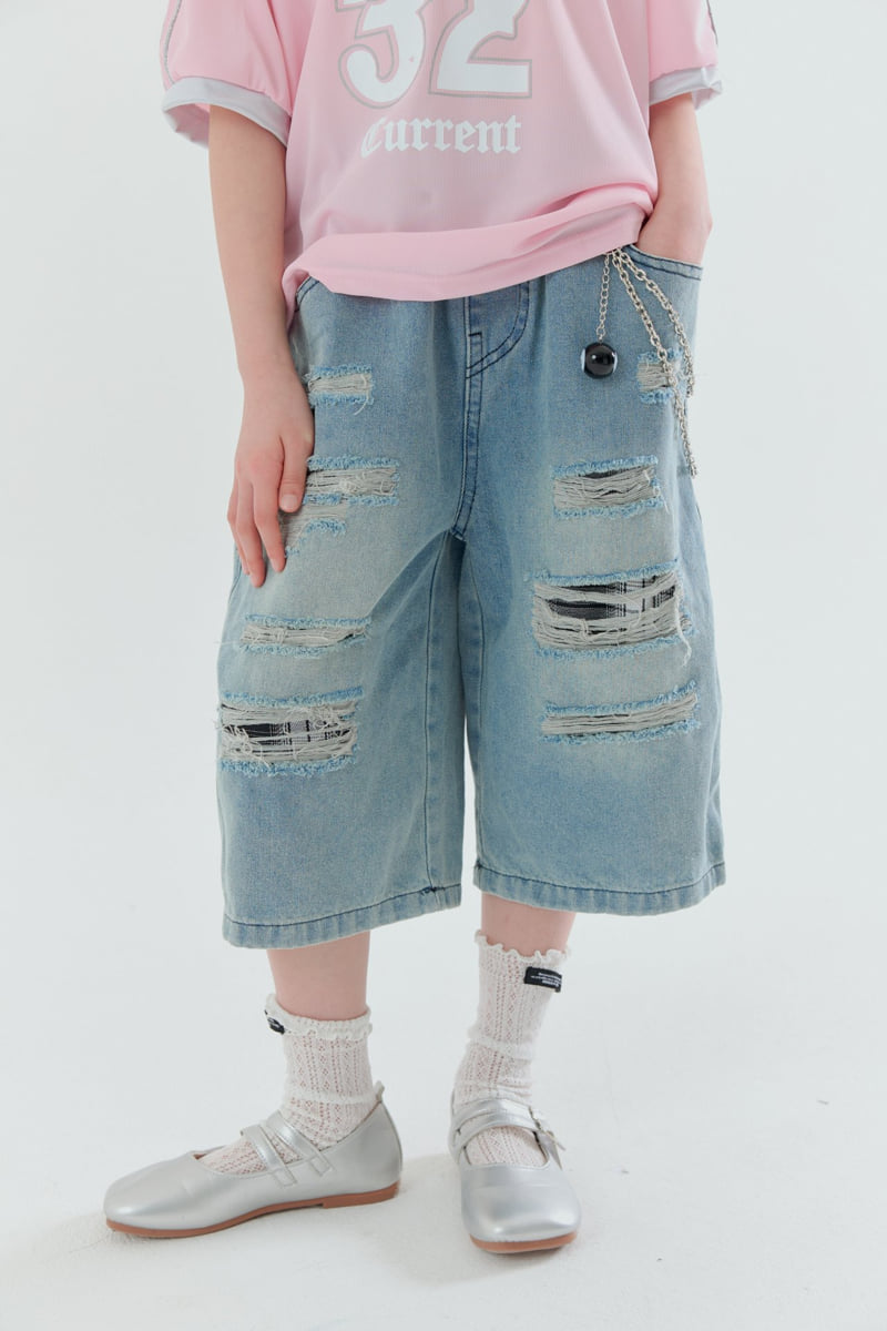 Lilas - Korean Children Fashion - #kidsshorts - Chain Bermuda Pants
