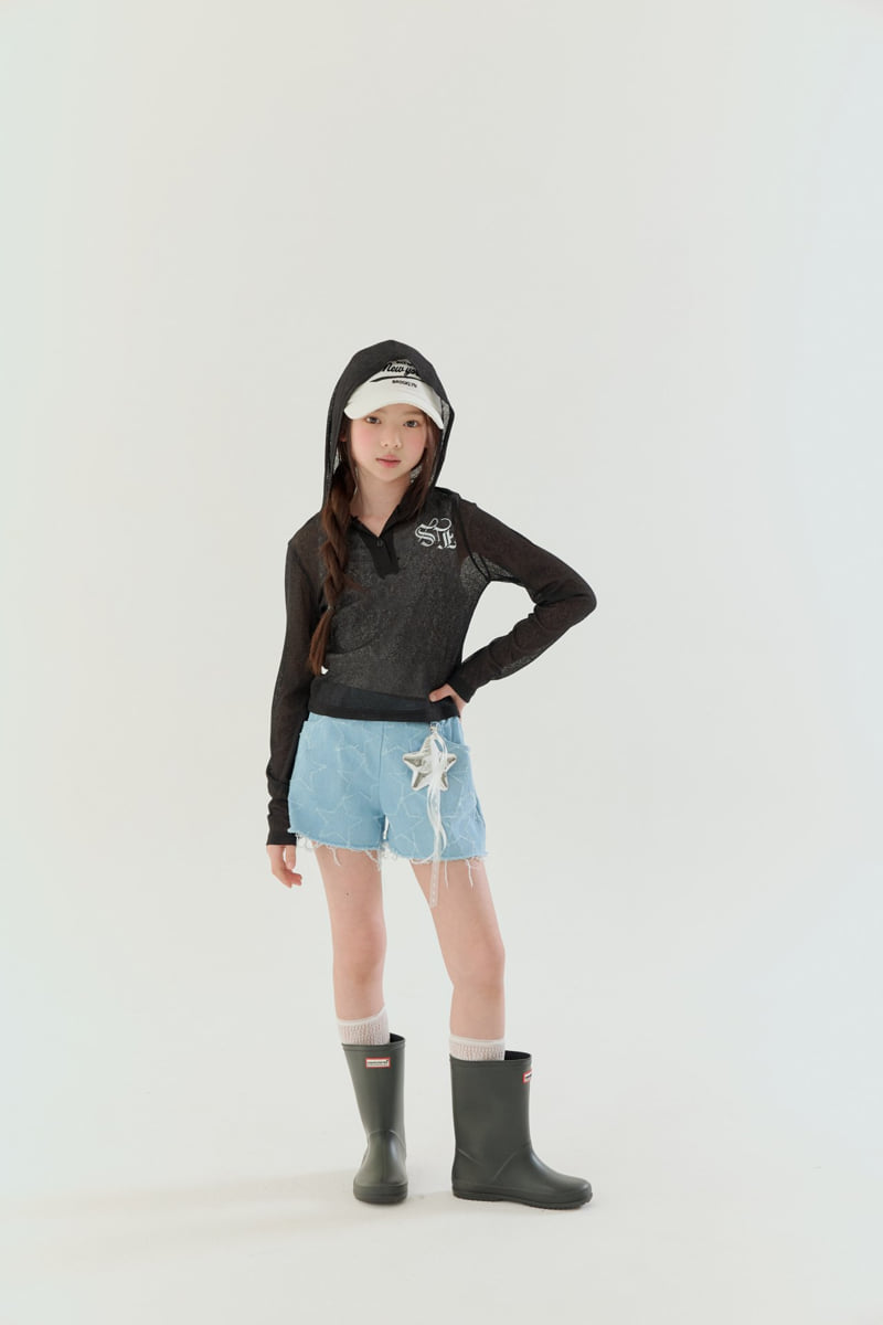 Lilas - Korean Children Fashion - #kidsshorts - Unnie Hoodie Tee - 12