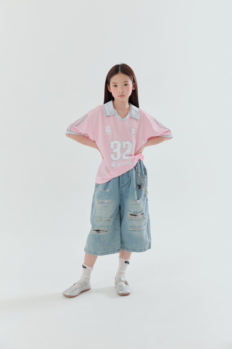Lilas - Korean Children Fashion - #kidsstore - Chain Bermuda Pants - 2