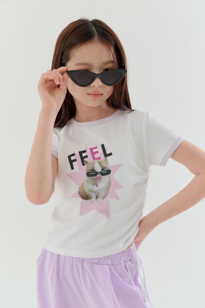 Lilas - Korean Children Fashion - #kidzfashiontrend - Favorite Cat Tee