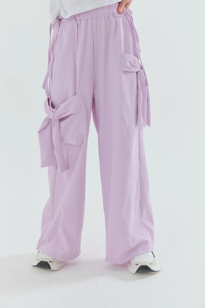 Lilas - Korean Children Fashion - #littlefashionista - Duet Ribbon Wide Pants