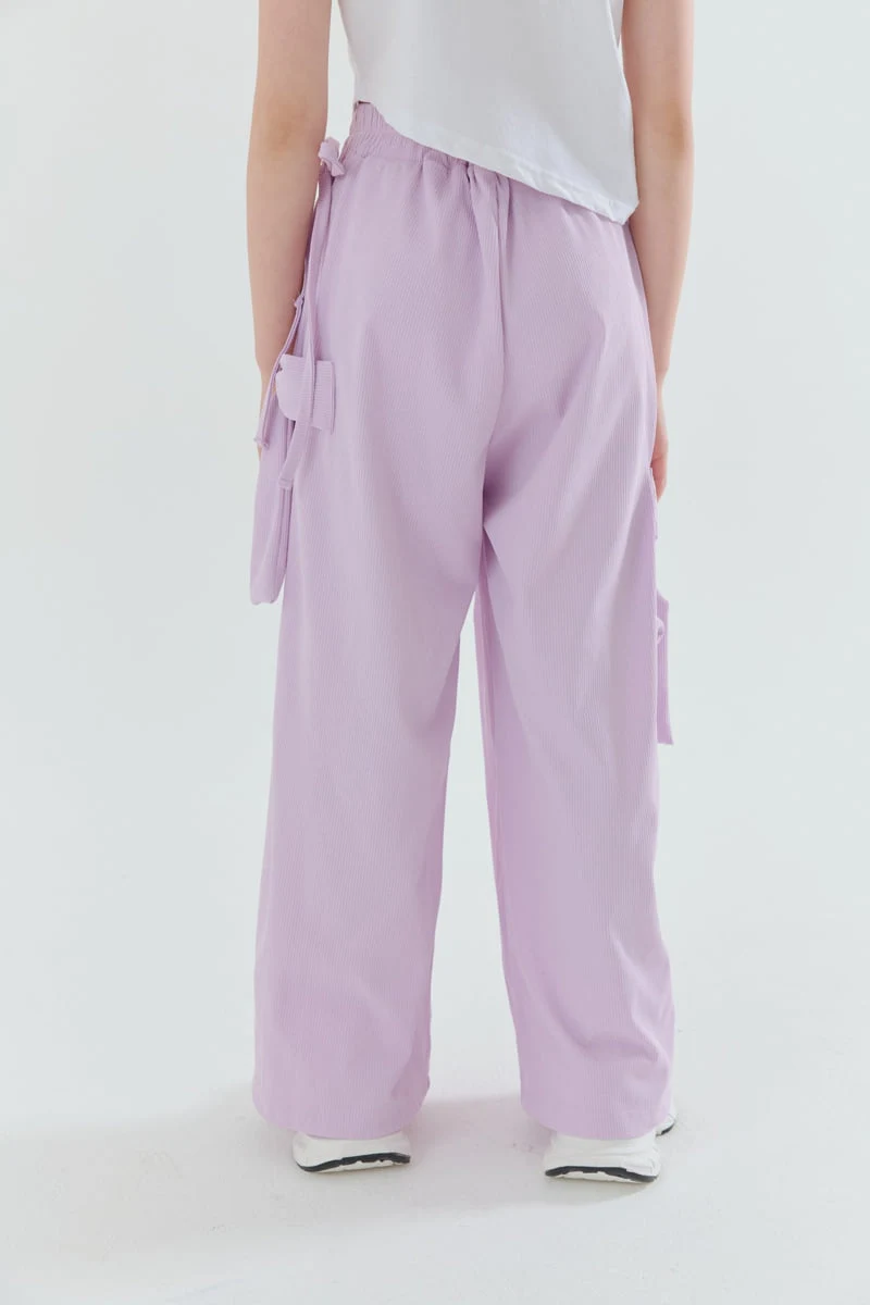 Lilas - Korean Children Fashion - #magicofchildhood - Duet Ribbon Wide Pants - 2