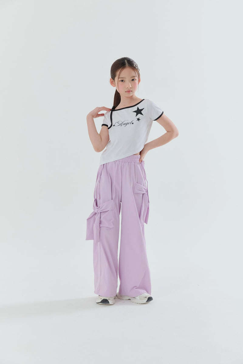 Lilas - Korean Children Fashion - #minifashionista - Duet Ribbon Wide Pants - 3