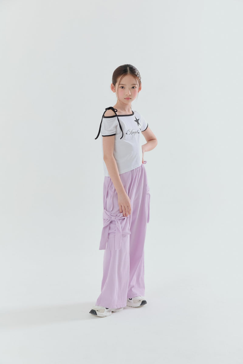 Lilas - Korean Children Fashion - #minifashionista - Duet Ribbon Wide Pants - 4