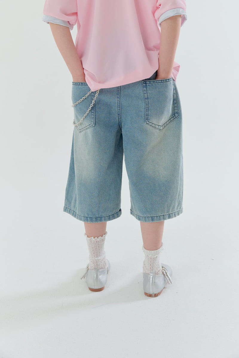 Lilas - Korean Children Fashion - #prettylittlegirls - Chain Bermuda Pants - 8