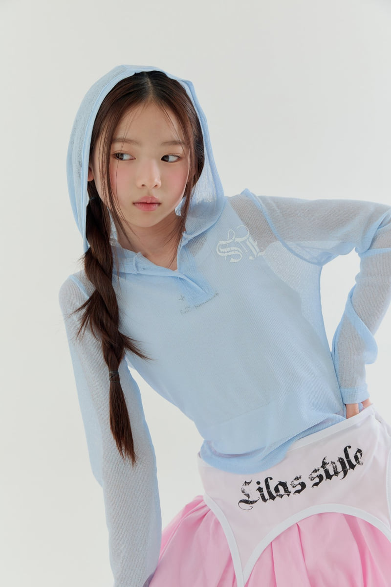 Lilas - Korean Children Fashion - #prettylittlegirls - Unnie Hoodie Tee - 4