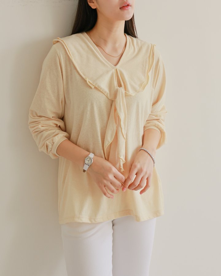 Lovely - Korean Women Fashion - #momslook - Sunny Ribbon Tee - 11