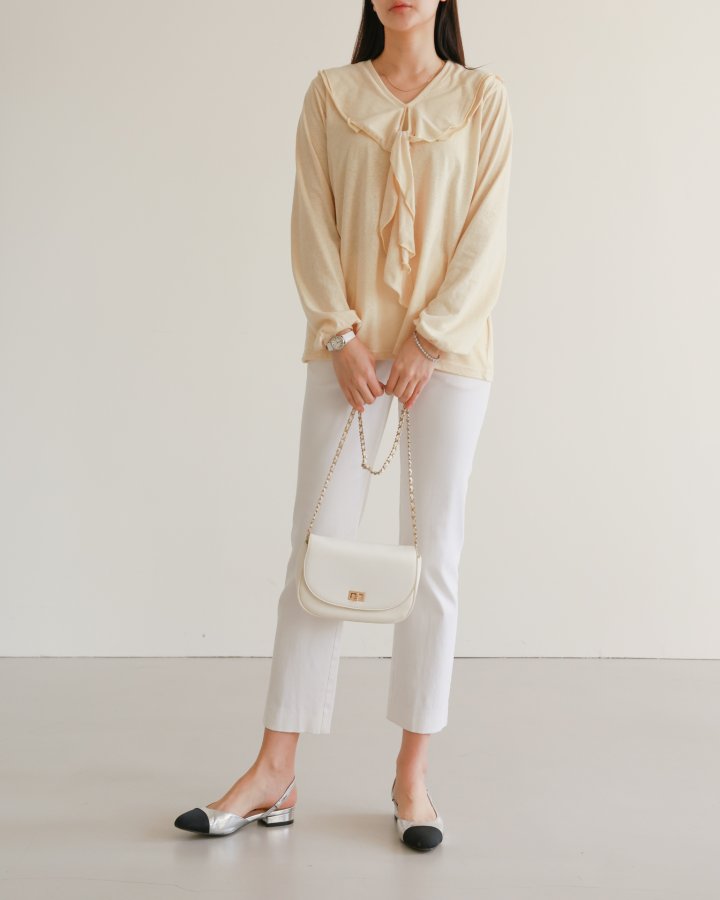 Lovely - Korean Women Fashion - #momslook - Sunny Ribbon Tee - 5