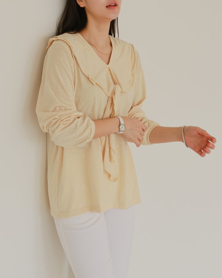 Lovely - Korean Women Fashion - #momslook - Sunny Ribbon Tee - 9