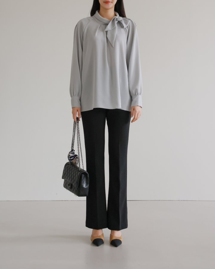 Lovely - Korean Women Fashion - #momslook - Side Tie Blouse