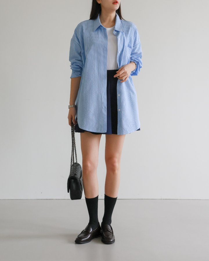 Lovely - Korean Women Fashion - #momslook - Dream Stripe Shirt - 2