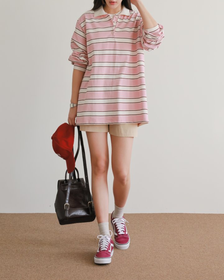 Lovely - Korean Women Fashion - #momslook - Bunny Collar Tee - 8