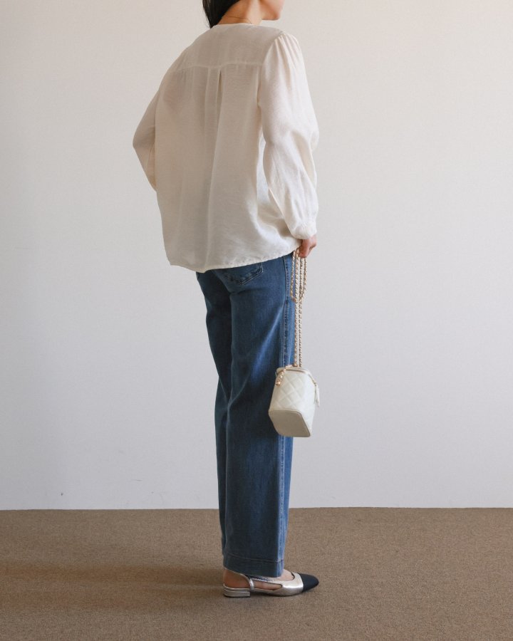 Lovely - Korean Women Fashion - #womensfashion - Tie Pintuck Blouse - 4
