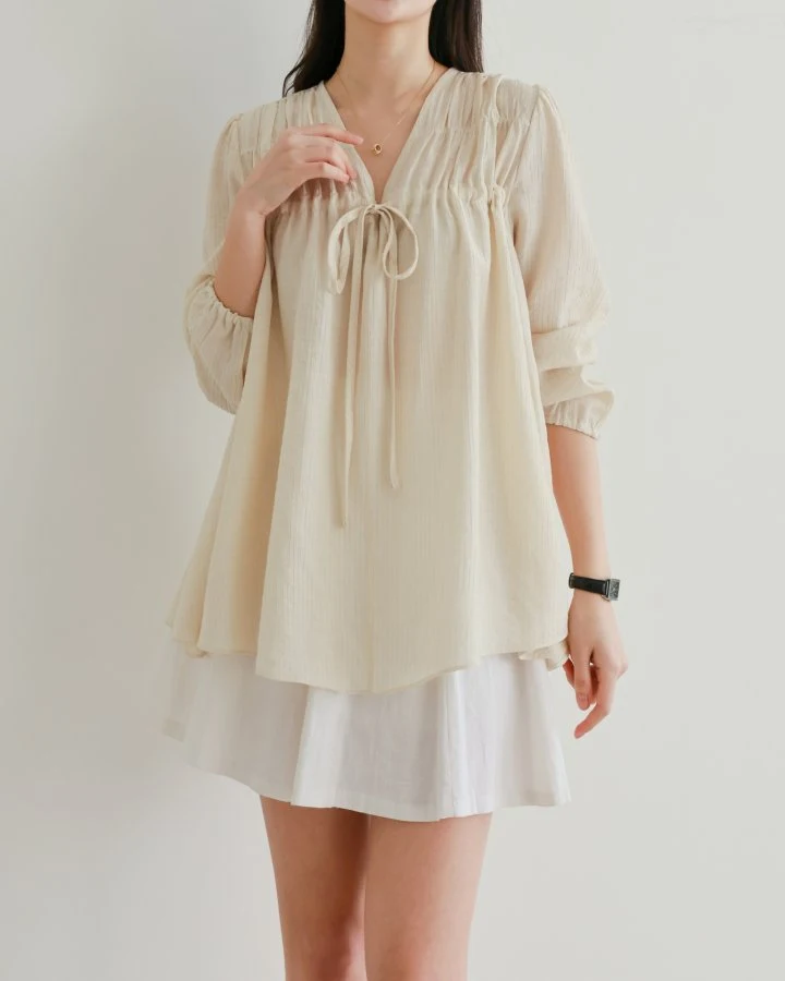 Lovely - Korean Women Fashion - #momslook - Lala Ribbon Blouse - 10