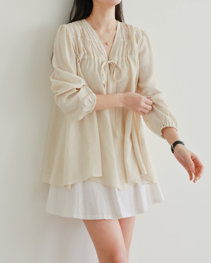 Lovely - Korean Women Fashion - #momslook - Lala Ribbon Blouse - 8