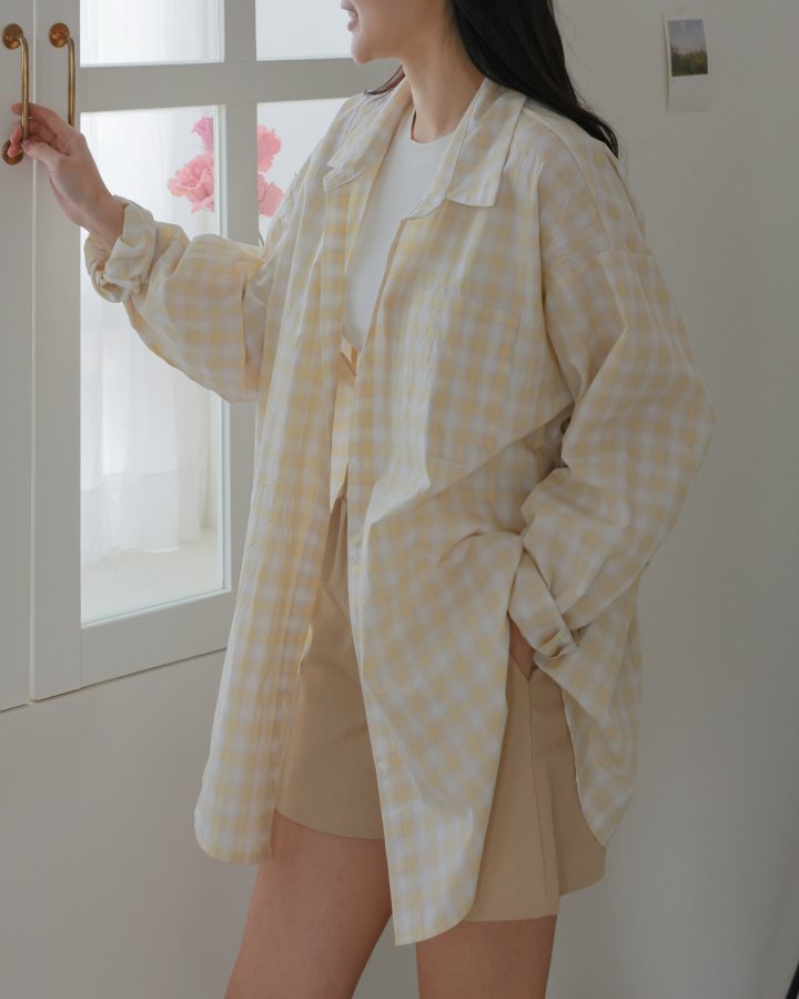 Lovely - Korean Women Fashion - #momslook - Camp Check Shirt - 11