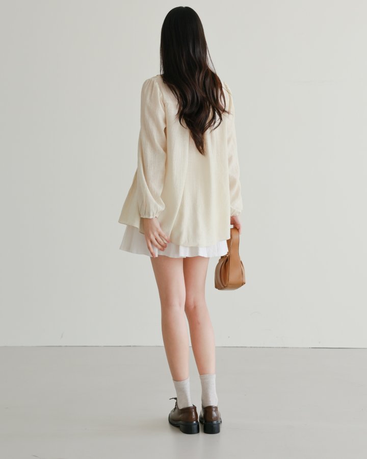 Lovely - Korean Women Fashion - #restrostyle - Lala Ribbon Blouse - 3