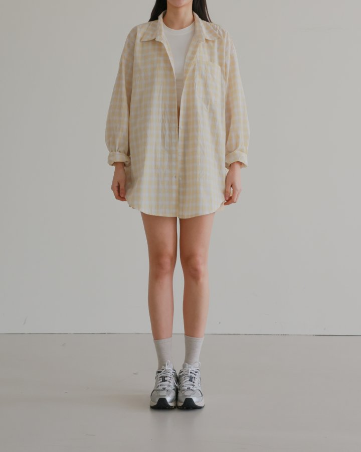 Lovely - Korean Women Fashion - #romanticstyle - Camp Check Shirt