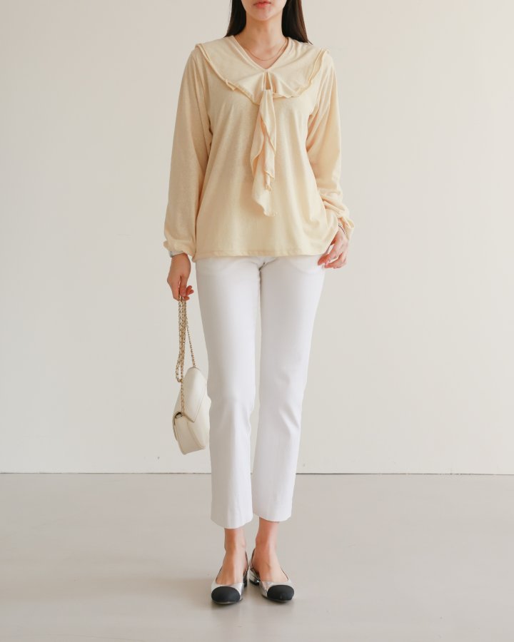 Lovely - Korean Women Fashion - #thatsdarling - Sunny Ribbon Tee