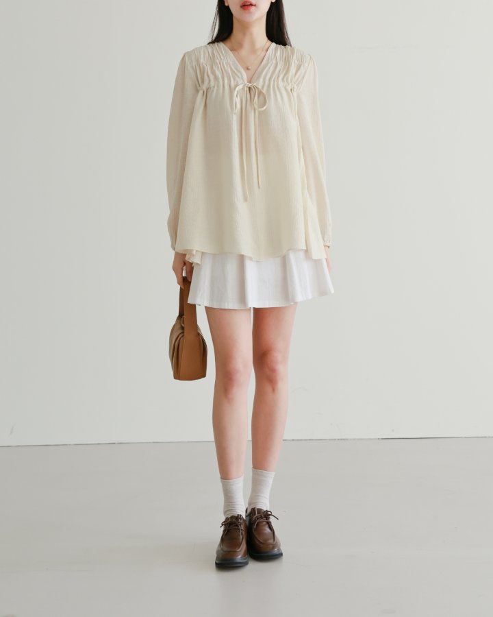 Lovely - Korean Women Fashion - #vintagekidsstyle - Lala Ribbon Blouse