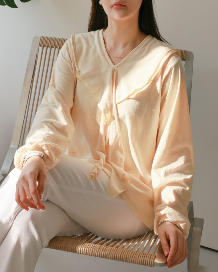 Lovely - Korean Women Fashion - #womensfashion - Sunny Ribbon Tee - 12
