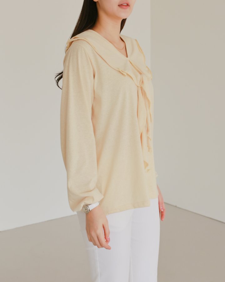 Lovely - Korean Women Fashion - #womensfashion - Sunny Ribbon Tee - 8