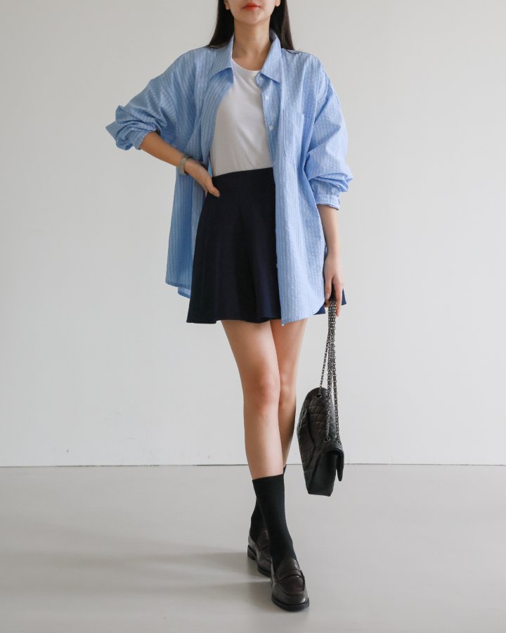 Lovely - Korean Women Fashion - #womensfashion - Dream Stripe Shirt - 5