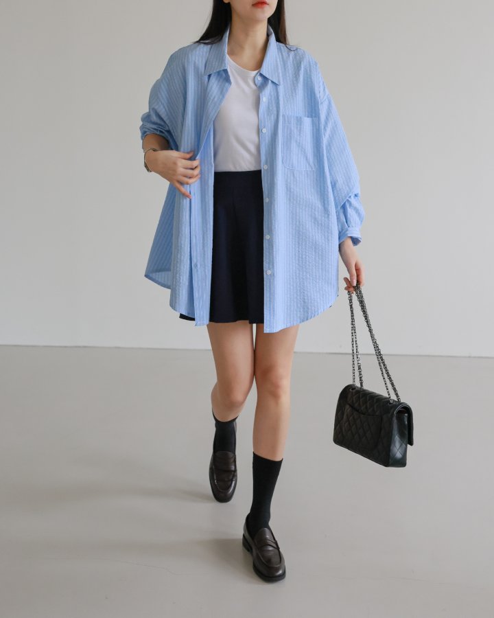 Lovely - Korean Women Fashion - #womensfashion - Dream Stripe Shirt - 7