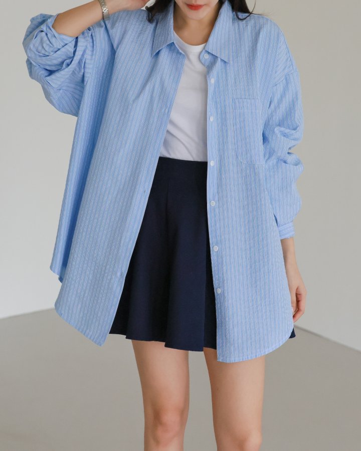 Lovely - Korean Women Fashion - #womensfashion - Dream Stripe Shirt - 9