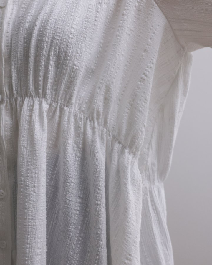 Lovely - Korean Women Fashion - #womensfashion - Square Shirring Blouse - 12