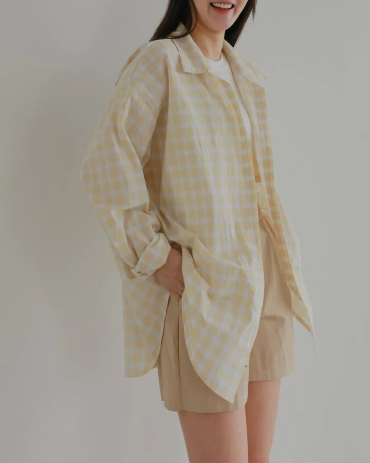 Lovely - Korean Women Fashion - #womensfashion - Camp Check Shirt - 12