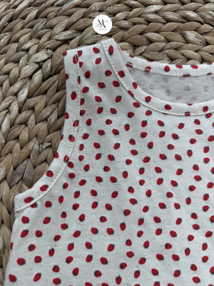 Mac - Korean Baby Fashion - #babyboutique - Summer Strawberry Set (set of 3) - 11