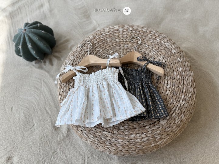 Mac - Korean Baby Fashion - #babyboutiqueclothing - Flower Smock Top Bottom Set - 8