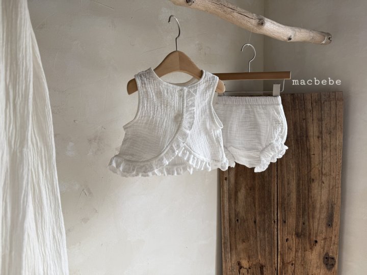 Mac - Korean Baby Fashion - #babyfashion - Yoru Back Slit Sleeveless Set
