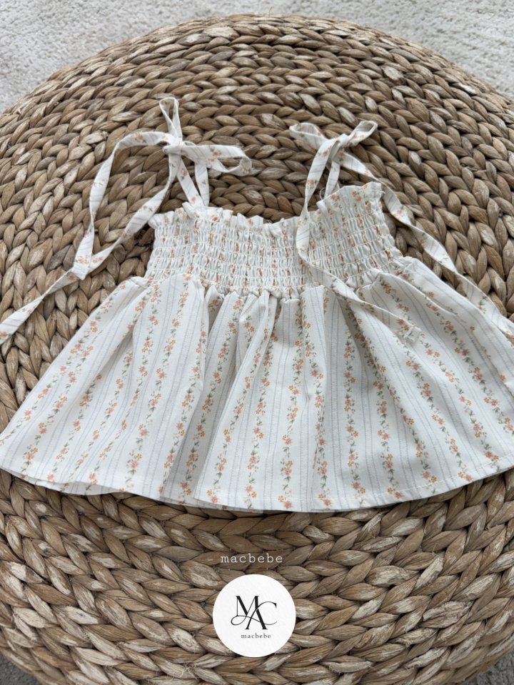 Mac - Korean Baby Fashion - #babyfashion - Flower Smock Top Bottom Set - 10
