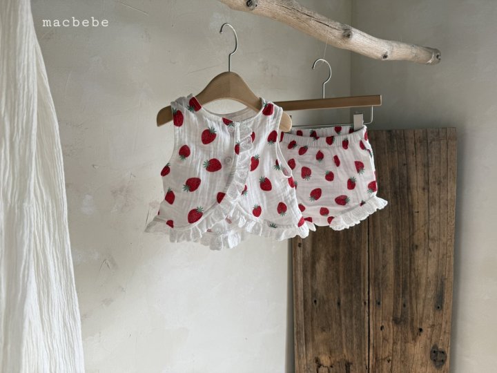 Mac - Korean Baby Fashion - #babygirlfashion - Yoru Back Slit Sleeveless Set - 2