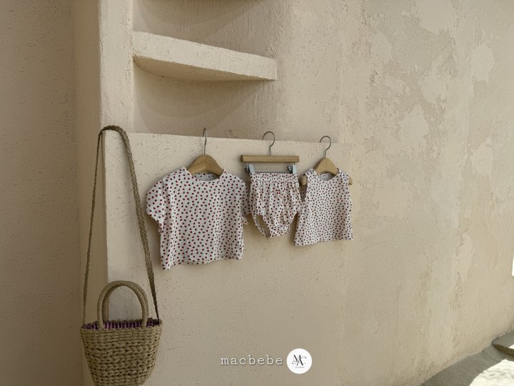 Mac - Korean Baby Fashion - #babygirlfashion - Summer Strawberry Set (set of 3)