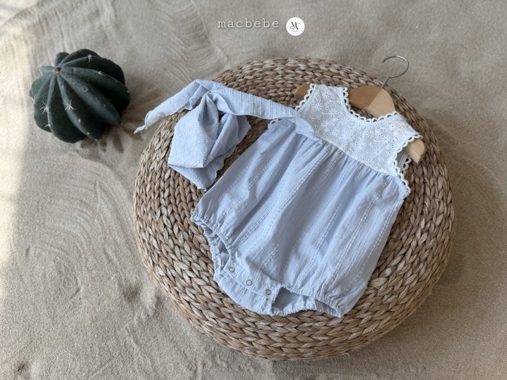 Mac - Korean Baby Fashion - #babyfever - Lace Color Block Suit (Lace Cheek Puff Set) - 4