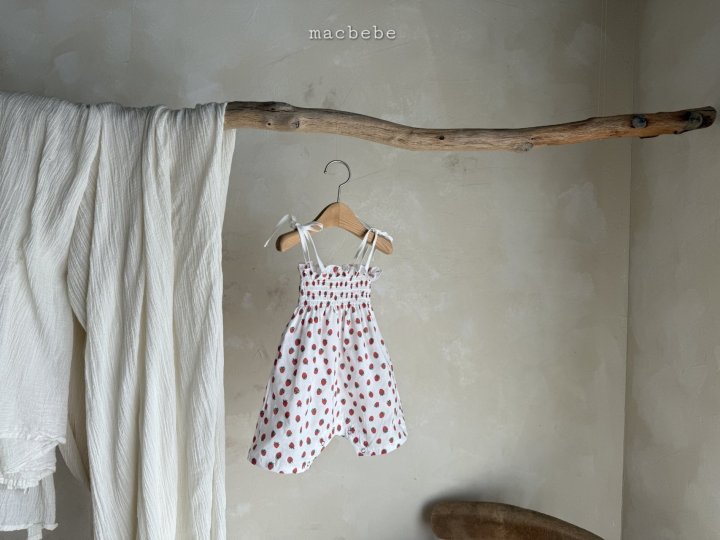 Mac - Korean Baby Fashion - #babylifestyle - Cotton Smock Suit (Strawberry) - 7