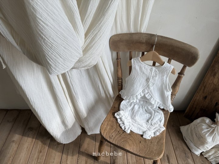 Mac - Korean Baby Fashion - #babygirlfashion - Yoru Back Slit Sleeveless Set - 4