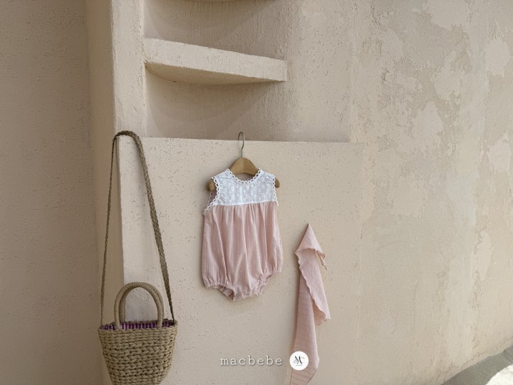 Mac - Korean Baby Fashion - #babylifestyle - Lace Color Block Suit (Lace Cheek Puff Set) - 5