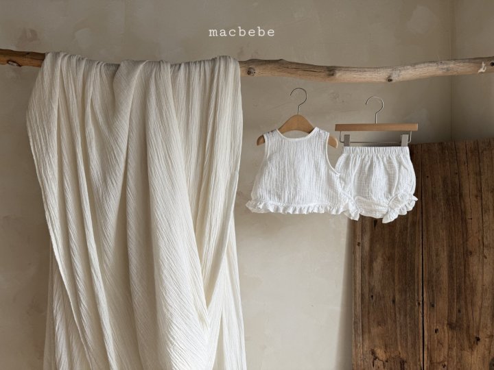 Mac - Korean Baby Fashion - #babyoninstagram - Yoru Back Slit Sleeveless Set - 5