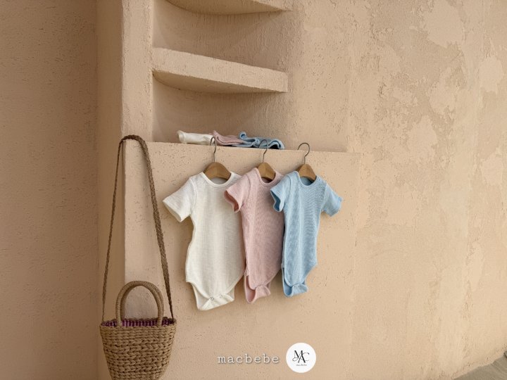 Mac - Korean Baby Fashion - #babyoninstagram - Daily Rib Suit (Bonnet Set)