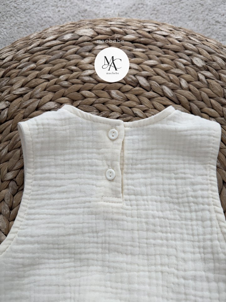 Mac - Korean Baby Fashion - #babylifestyle - Back Button Yoru All-in-One (Plain) - 4