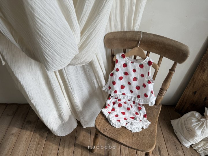 Mac - Korean Baby Fashion - #babyootd - Yoru Back Slit Sleeveless Set - 5