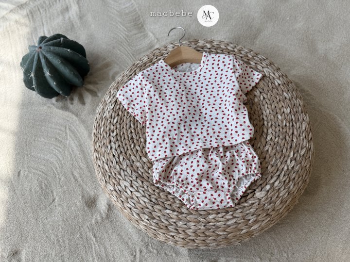 Mac - Korean Baby Fashion - #babyoninstagram - Summer Strawberry Set (set of 3) - 4