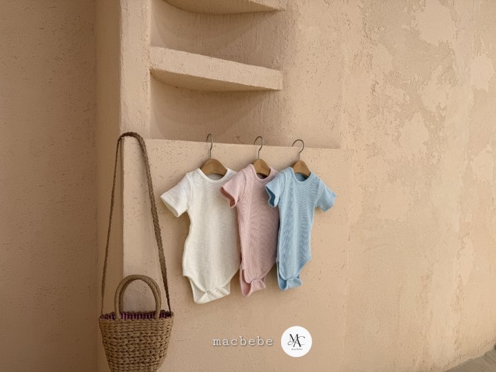 Mac - Korean Baby Fashion - #babyootd - Daily Rib Suit (Bonnet Set) - 2
